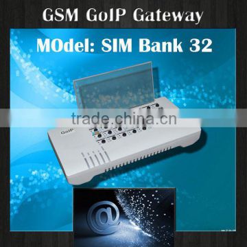 SIM Bank 32 support auto imei change,email to sms gateway,Remote Management 32 SIM cards