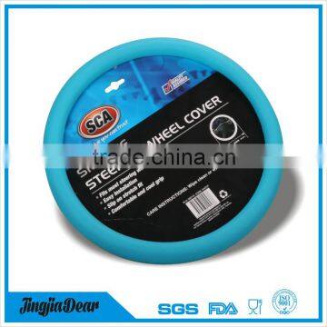 Eco friendly silicone car steering wheel cover, wholesale protective steering wheel silicon cover for auto car