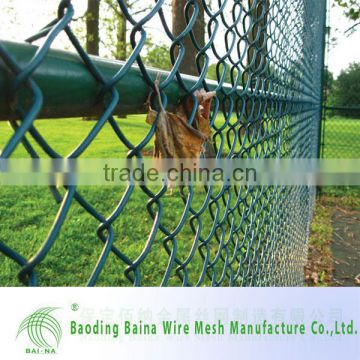 Green plastic coating chain link wire msh fence