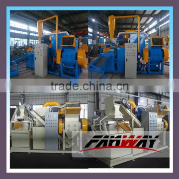 Copper and plastic granulating machine for wire recycling