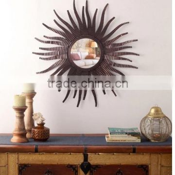 Decorative wall mirror round metal mirror wall manufacture and wholseller