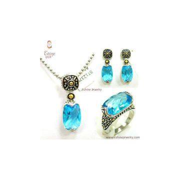 CZ Jewelry set by silver material