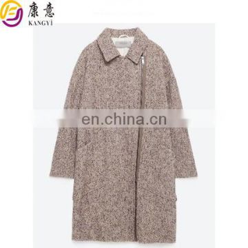 European fashion winter long wool coat