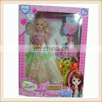 11' Plastic toy party dress girl doll