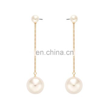 2017 Latest hanging Elegant long chain pearl earrings for women