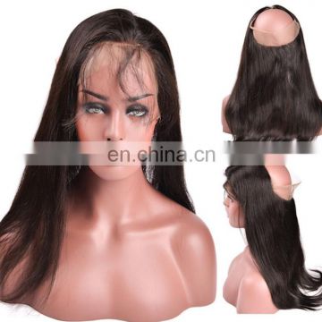 2017 new brazilian human hair mink 9A hair 100% remy human hair 360 lace frontal