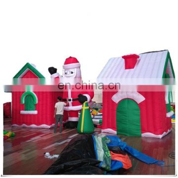 Kids Funny Blow Up Santa Claus figure, Portable Inflatable Santa House For Christmas decoration