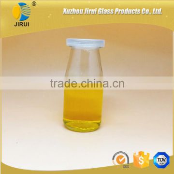 190ml glass pudding bottle with plastic cap