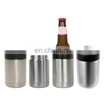 Custom Logo Printed Insulted Beer Bottle Cooler Stainless Steel for Sale