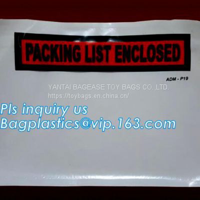 packing list envelope for AWB, packing list envelope mailing bag for express, Packing List Enclosed Envelopes, bagease