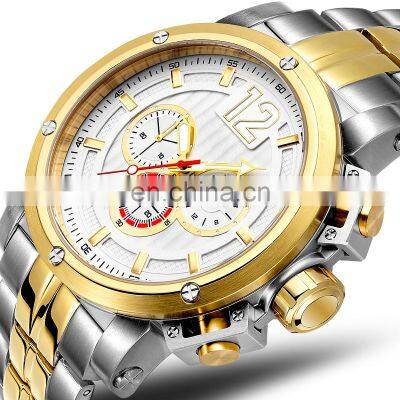 Wholesale Customized Silver Wristwatches Mens Luxury OEM / ODM Private Label Wrist Watch Mens