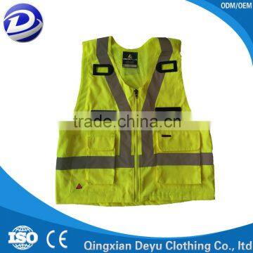 yellow fluorescent safety vest