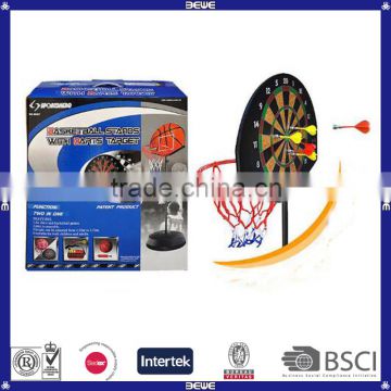 Double Usage Kids Like Basketball Hoop Set and Dart Board for Promotion