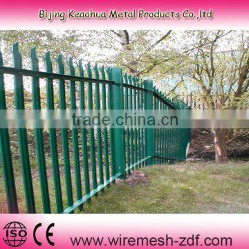 d section galvanized palisade fence