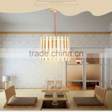 Wooden LED pendant light JK-8005B-06 Vintage industrial wood lantern pendant lamp with edison bulb for home/hallway