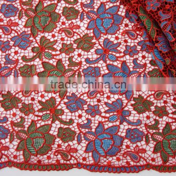 Embroidered wedding dress lace embroidery lace fabric retail sale africa lace material