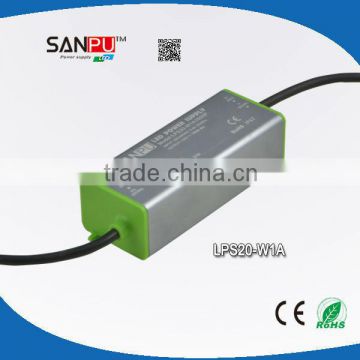 Shenzhen SANPU CE ROHS IP67 PFC0.95 constant current led driver 20w 220v ac to dc converter power supply