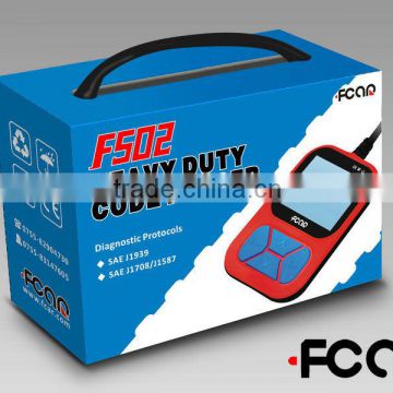 Support SAE J1939 and J1708 / J1587, ABS,Transmission, Cruise Control, FCAR F502 heavy duty coder reader