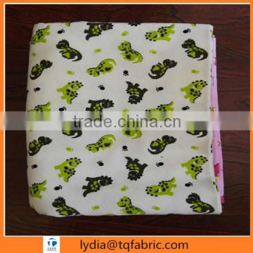 100% cotton dinosaur printed flannel fabrics for sleeping clothes 20x10/40x42