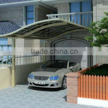 carport with aluminum frame poly roof for your car shed