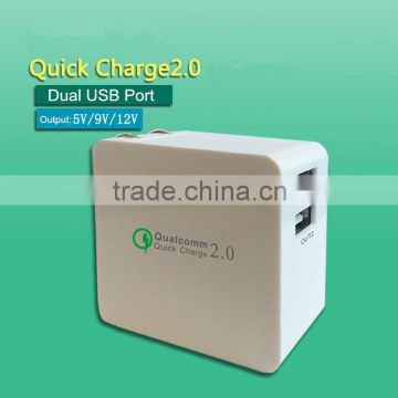 QC 2.0 Mobile Phone Use and universal charger travel charger 2 usb