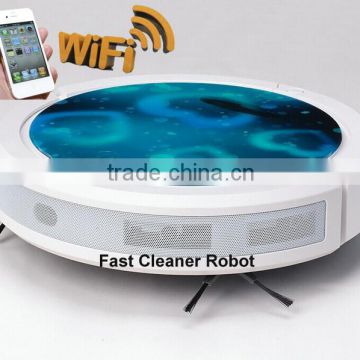 Wet and dry cleaning smartphone App control WiFi portable vacuum cleaner robot with water tank