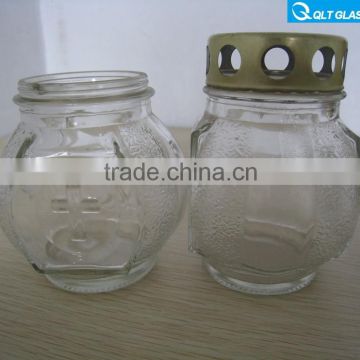 Hot Sale Best Service Clear Empty Glass Candle Jars/religion candle holder