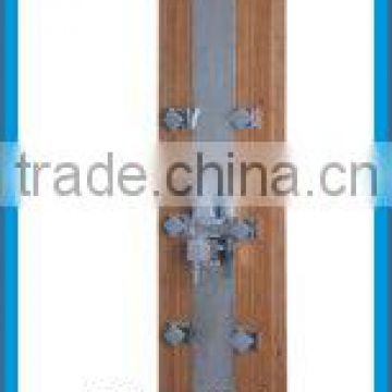 Cheap stainless steel and bamboo shower panel L43