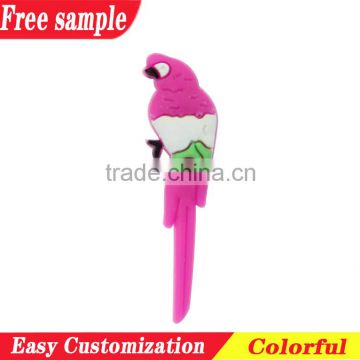 Animal style parrot design small PVC decoration