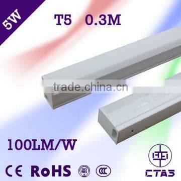 All plastic high brightness T5 Integrated LED Tube 3W AC85-265V PF>0.6 CRI>80 2 years warranty t5 led tube