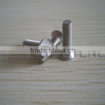 stainless steel flat head solted machine screw