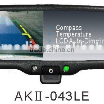 CAR Accessory 4.3" manual dimming rearview mirror monitor