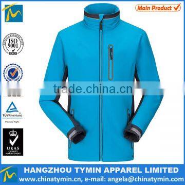 men seamless pocket waterproof softshell jacket