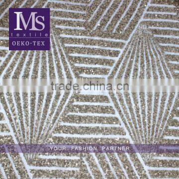 2016 Fashion Shining Geometric Pattern Sequin Evening Dress in Silver