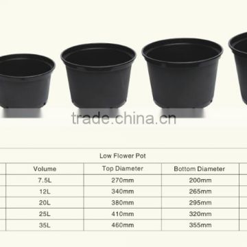 4L,7.5L,10L,12L,20L,25L,35L black gallon flower pot
