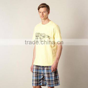 Yellow windsurf print pyjama set