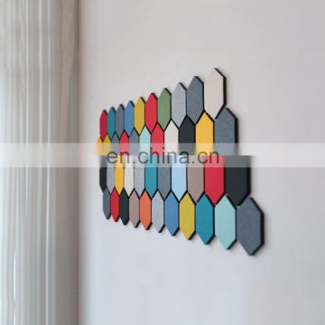 Creative Colorful Hexagon Wool Felt Multifunctional Wall Sticker