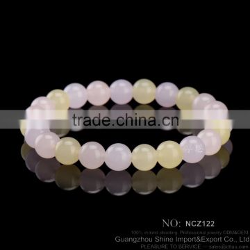 rinbow color 8MM malaysian jade beads bracelet rosary chaplet bead bracelet stretch string bracelet
