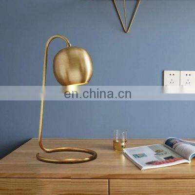 Copper Plated Retro Table Lamp Art Design Reading Room Desk Lamp