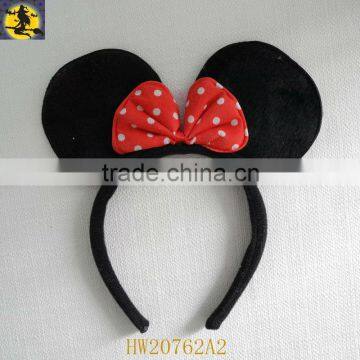 Classical Black with Red Bowtie Mickey Headband for Party