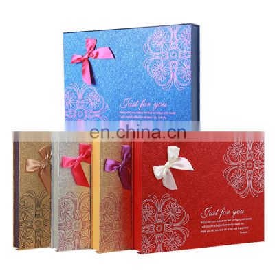 Christmas wedding favor gold stamping cardboard sweets chocolate gift packaging candy ribbon boxes