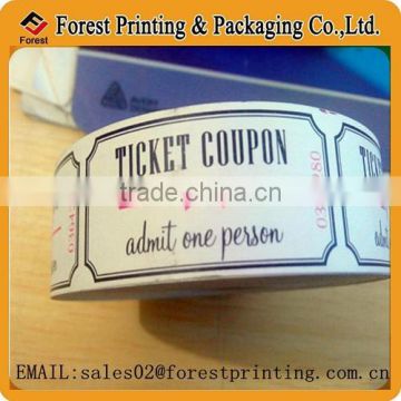 Printed Admit One Ticket,Single Roll Raffle Ticket