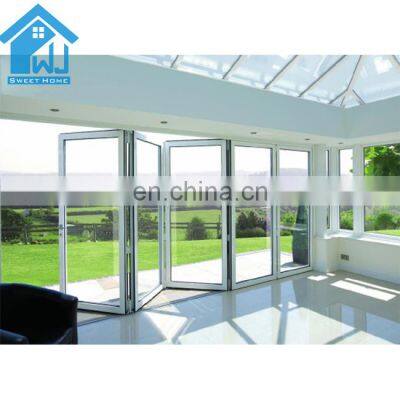 Australia standard door design aluminum bifold door with patio accordion garage folding doors