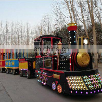 15 seats trackless train rides amusement park equipment electric trackless tourist train for sale
