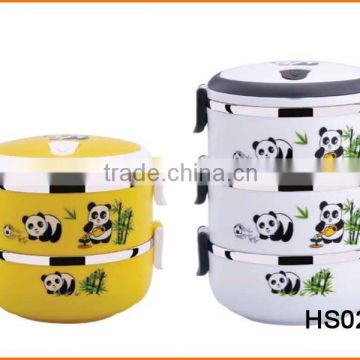 HS025 15cm Panda Cartoon Print Lunch Box