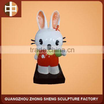 hot sale fiberglass bunny sculpture cartoon statue