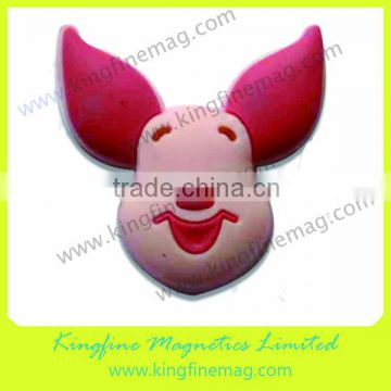 Cute soft pvc fridge magnet,pig ,skillful kiss cut magnet,decoration magnet,lovely sticker
