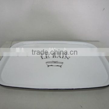 Enamel metal ceramic plate,food tray, pallet