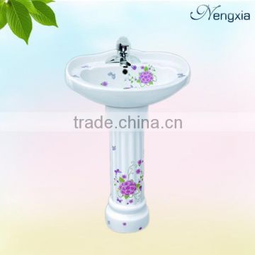 modern decorative bathroom pedestal sink Z008-2