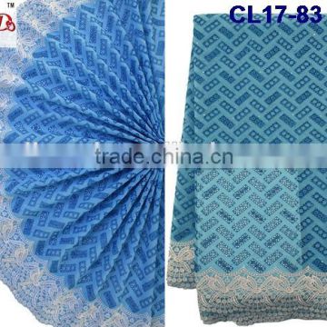 CL17-83 2016 fashion pretty breatheable sweat-absorbent soft pure cotton material comfortable wear cotton voile lace